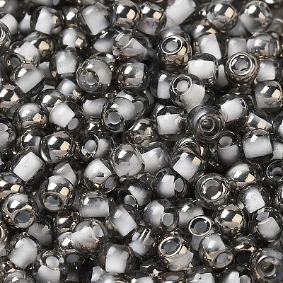 Transparent Inside Colours Glass Seed Beads SEED-H002-A-C218-1