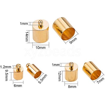 Brass Cord Ends KK-PH0035-25-1