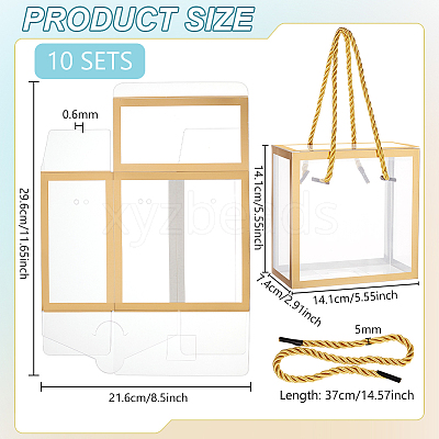 Foldable Hot Stamping Transparent PVC Packaging Boxes CON-WH0123-24B-02-1