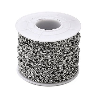 Tarnish Resistant 304 Stainless Steel Cable Chains CHS-Q001-09-100m-1