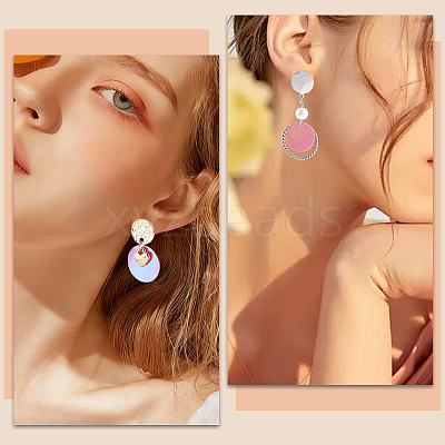 80G 10 Colors PVC Paillette Pendants FIND-SC0023-20B-1
