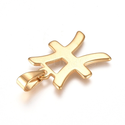 304 Stainless Steel Pendants STAS-L210-06B-G-01-1