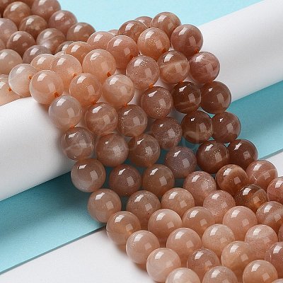 Round Natural Grade B Sunstone Beads Strands LS-G-F222-33-8mm-1