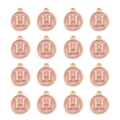 Golden Plated Alloy Enamel Charms ENAM-S118-07H-1