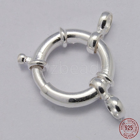 925 Sterling Silver Spring Rings Clasps STER-A007-13E-1
