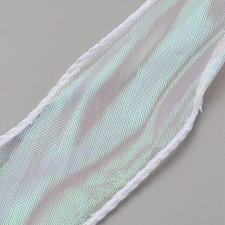 Flat Rainbow Color Nylon Organza Ribbon OCOR-WH0082-62C-1