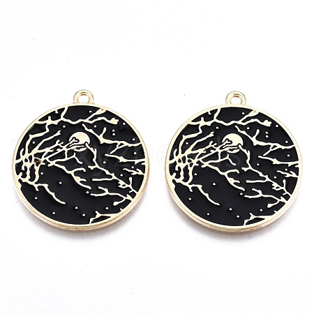 Eco-Friendly Alloy Enamel Pendants ENAM-Q437-039-NR-1