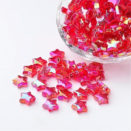 Eco-Friendly Transparent Acrylic Beads PL556-8-1