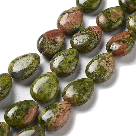 Natural Unakite Beads Strands G-P528-L19-01-1