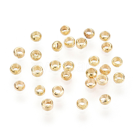 Brass Crimp Beads X-KK-O102-07G-1