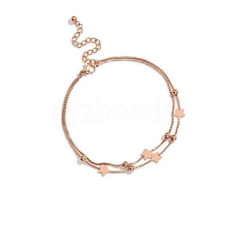 Titanium Steel Charm Anklets for Women WG18C2B-67-1