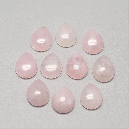 Natural Rose Quartz Cabochons G-R417-10x14-48-1