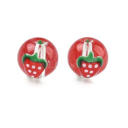 Transparent Glass Enamel Beads GLAA-P078-01A-03-1
