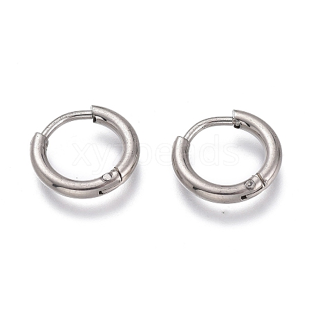 Tarnish Resistant 201 Stainless Steel Huggie Hoop Earrings EJEW-L256-05M-P-1