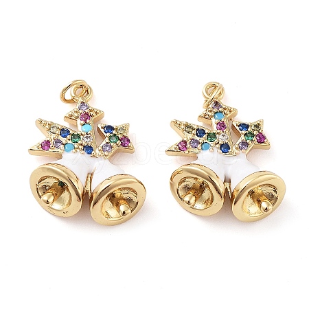 Christmas Theme Rack Plating Brass Pendants KK-M280-11G-G-1