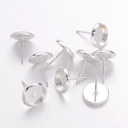 Brass Stud Earring Settings LS-IFIN-Q006-S-1