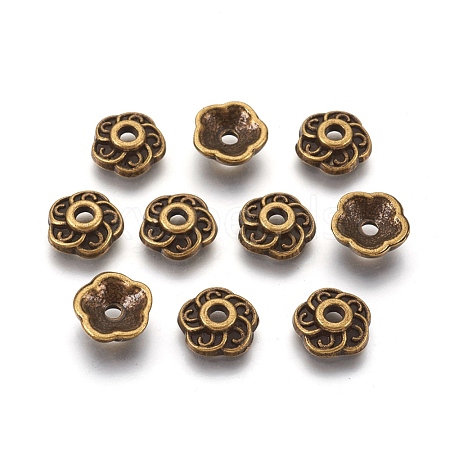 Tibetan Style Alloy Bead Caps MLF0459Y-NF-1