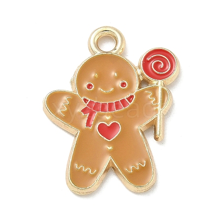 Christmas Alloy Enamel Pendants ENAM-K074-01G-08-1