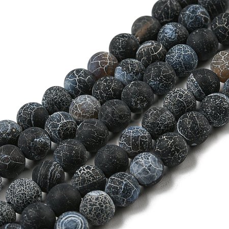 Weathered Agate Beads Strand G-E403-79-6mm-1