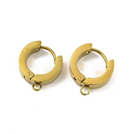 304 Stainless Steel Hoop Earring Findings STAS-A091-02G-1