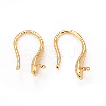 Rack Plating Eco-friendly Brass Earring Hooks KK-D075-08G-RS-1
