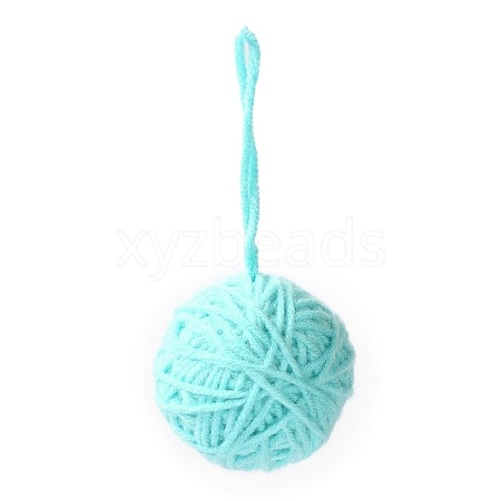 Yarn Knitted Christmas Ball Ornaments AJEW-P106-01D-1