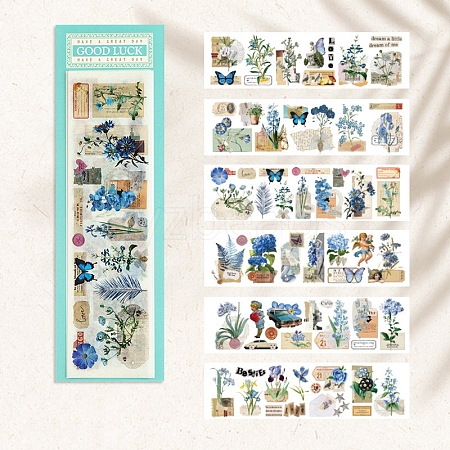 6 Sheets Plant Flower Series Washi Stickers PW-WG85DBD-05-1