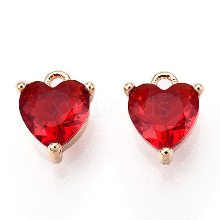 Valentine's Day Brass Charms ZIRC-Q021-020G-NF-1