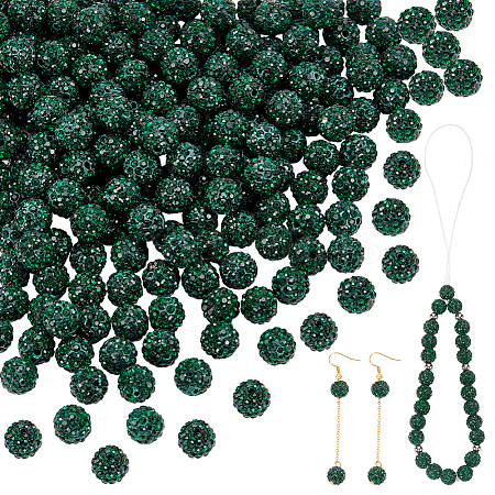 200Pcs Pave Disco Ball Beads RB-PH0001-41J-1
