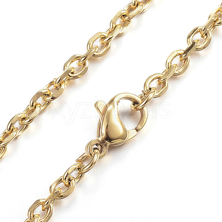 304 Stainless Steel Necklaces X-NJEW-E080-12G-1