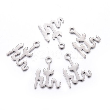 201 Stainless Steel Pendants STAS-O110-02P-1