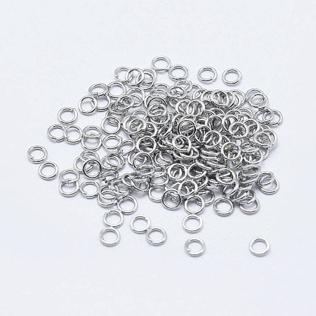 Electroplated Stainless Steel Open Jump Ring STAS-G152-02P-3x0.4-1