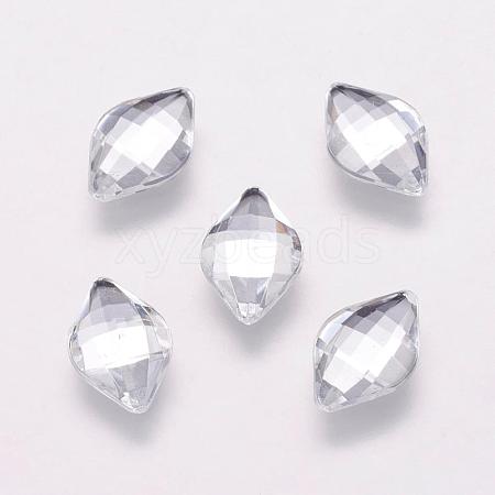 Taiwan Acrylic Rhinestone Cabochons ACRT-G021-11mm-02-1