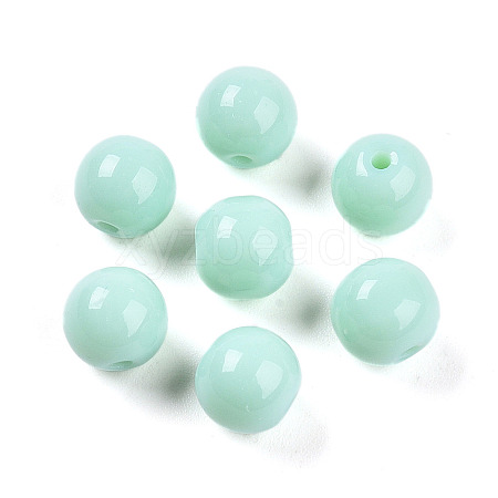 Opaque Solid Color Glass Beads GLAA-N007-8mm-A12-1