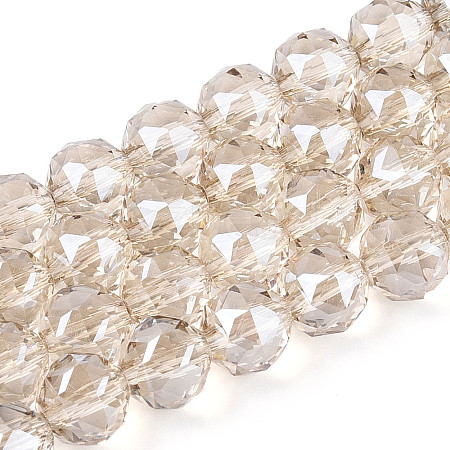 Electroplate Transparent Glass Round Beads Strands EGLA-T029-8mm-12T-15-1
