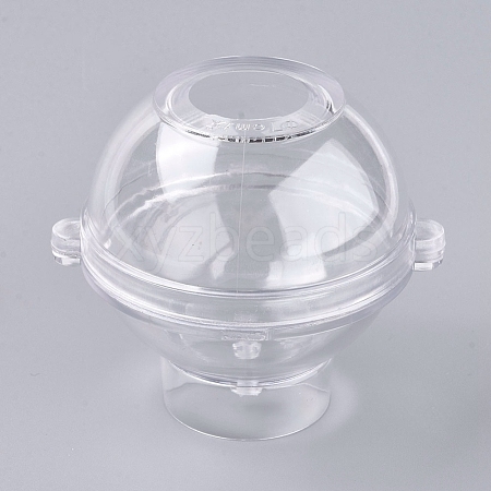 Plastic Round Ball Candle Molds AJEW-WH0021-77C-1