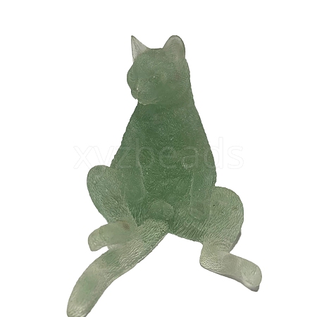 Orgonite Cat Natural Fluorite Resin Ornaments for office Home Desk Decorations PW-WG26C51-14-1