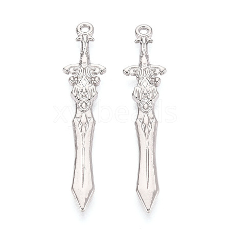 304 Stainless Steel Pendants STAS-N114-59P-1