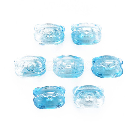 Two Tone Transparent Spray Painted Glass Beads GLAA-T022-03-C01-1