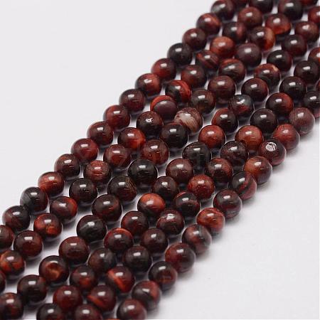 Natural Tiger Eye Bead Strands G-P230-14-4mm-1