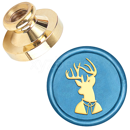 Wax Seal Brass Stamp Head AJEW-WH0209-697-1