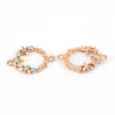 Brass Enamel Links KK-WH0036-04-1