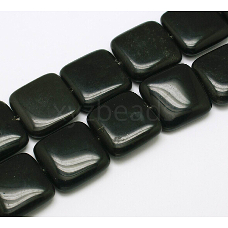 Natural Square Obsidian Beads Strands G-L253-07-1