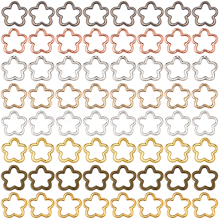 80Pcs 8 Styles Zinc Alloy Bead Frame FIND-SP0020-75-1