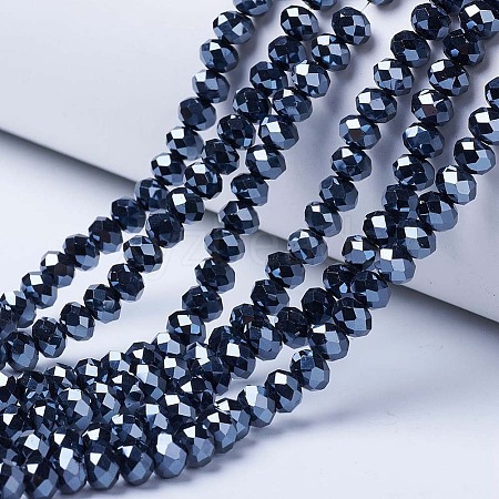Electroplate Glass Beads Strands LS-EGLA-A044-P8mm-A18-1