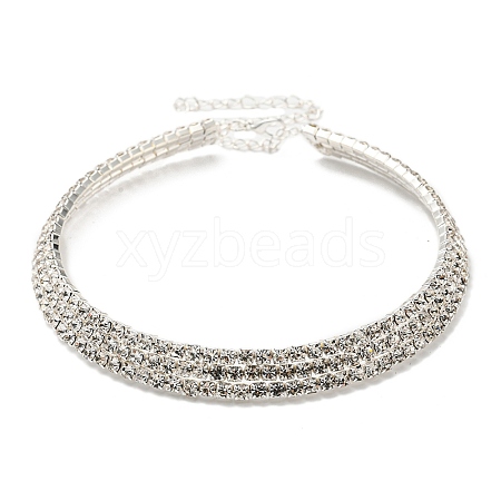 Crystal Rhinestone Choker Necklaces LS-NJEW-L176-02S-1