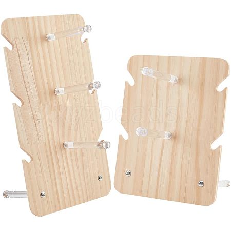  2 Sets 2 Styles Wood Sunglasses Display Stands ODIS-NB0001-30-1