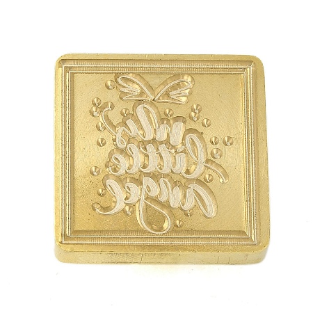 Little Wax Seal Brass Stamp Heads AJEW-I067-B03-1