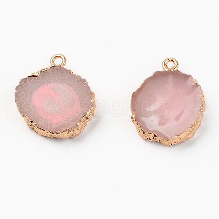 Druzy Resin Pendants RESI-R428-005A-1