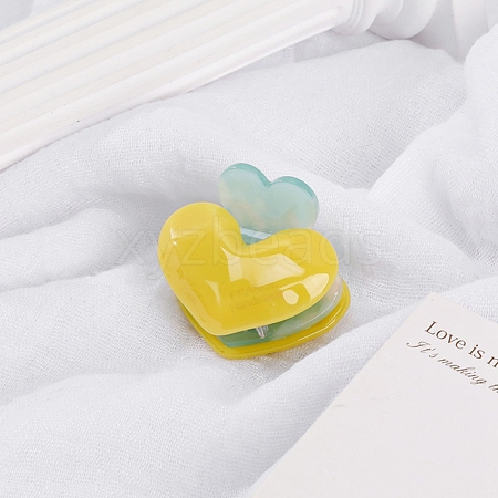 Heart Cellulose Acetate(Resin) Claw Hair Clips PW-WGA1C6F-02-1